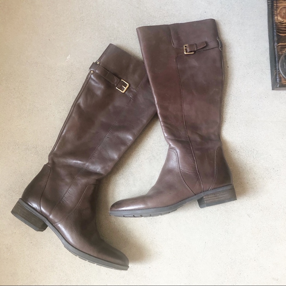 Sam Edelman riding knee high brown Patton boots 8